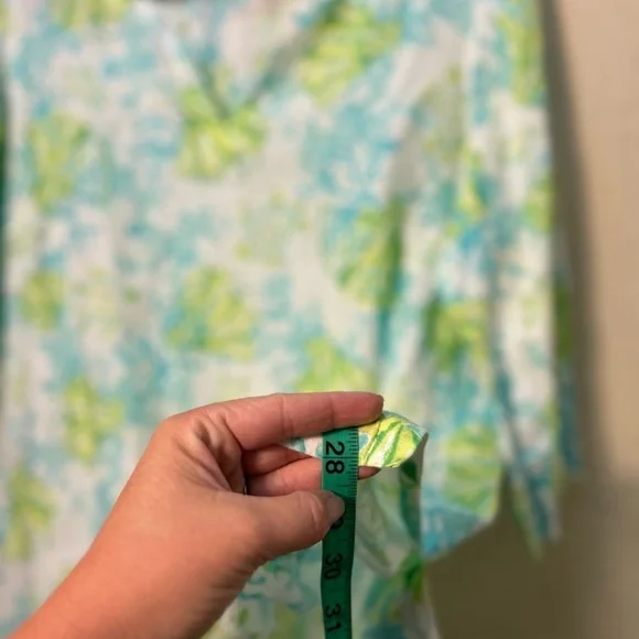 J Jill MEDTurtle 100% Linen 3/4 Sleeve Blouse tropical resortwear beach coastal - Picture 8 of 8